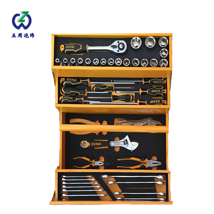 EVA泡綿內(nèi)襯在五金機械工具箱里常見應用